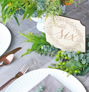 Wreath Table Numbers